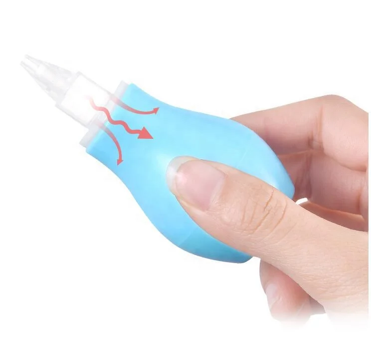 Hot selling Safety Waterproof Easy to Clean Baby Health Care Manual Soft Silicone Baby Nose Cleaner Nasal Aspirator