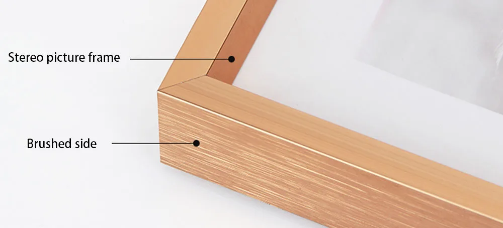 China Best Price Picture Acrylic Metal Gold White New Fashion Aluminum Gift Photo Frames