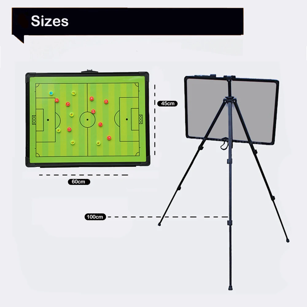 Large Size Basketball Soccer Hockey Strategy Guiding Magnetic Tactics Soccer Board Coaching With Tripod Stand
