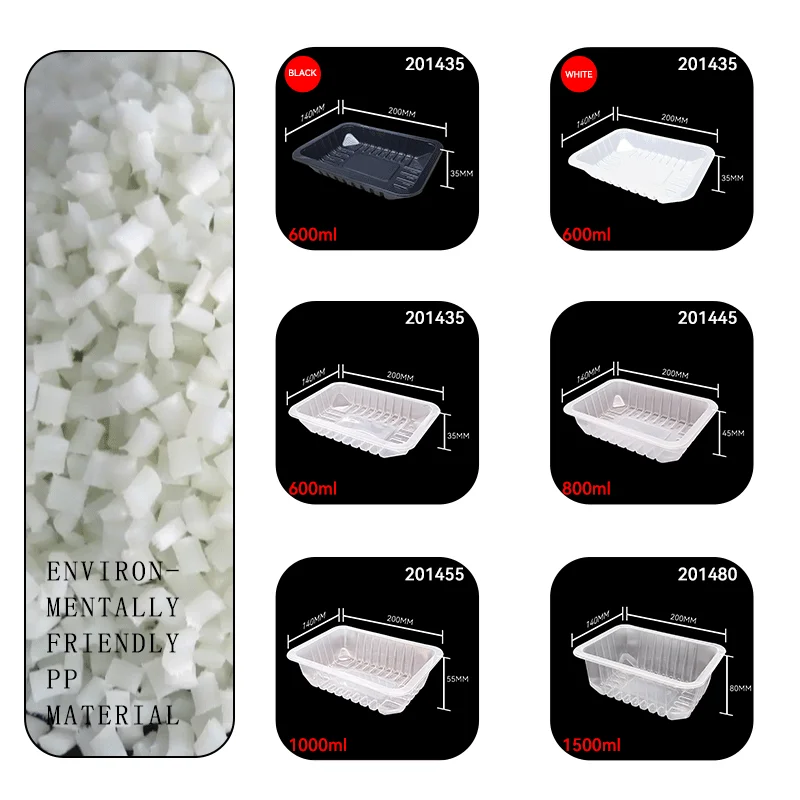 Customized Food Grade Plastic Tray Frozen Food Seafood Veget Meat Packaging