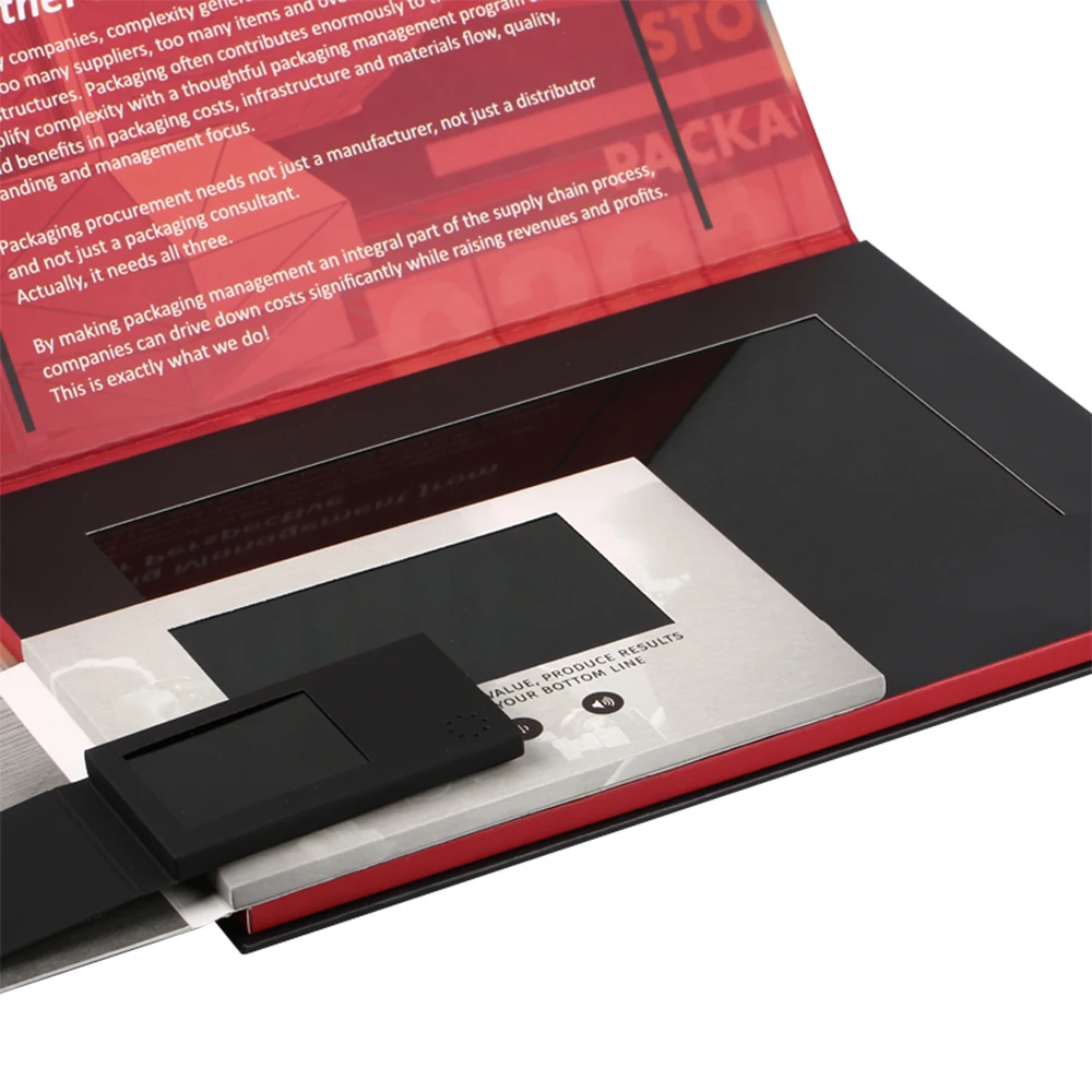 New Arrival tft screen hardcover book with lcd 10 inch video brochure