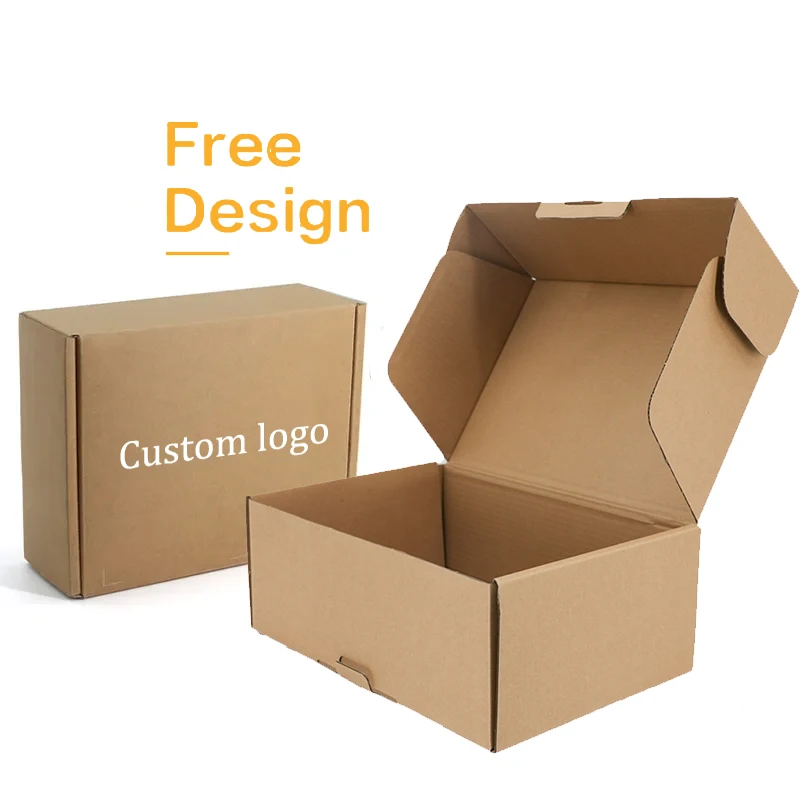 Custom Logo Mailer Paper Packing Box Wholesale Color Recycled Corrugated Kraft Brown Shipping Paper Mailing Box