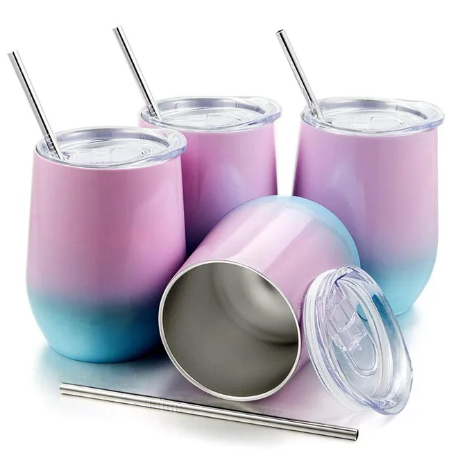 Vacuum Insulated Stemless Wine Tumbler Excavator Bucket Coffee Heated Car Mug Tea Cups Stainless Steel 12oz Mugs Water Drinking