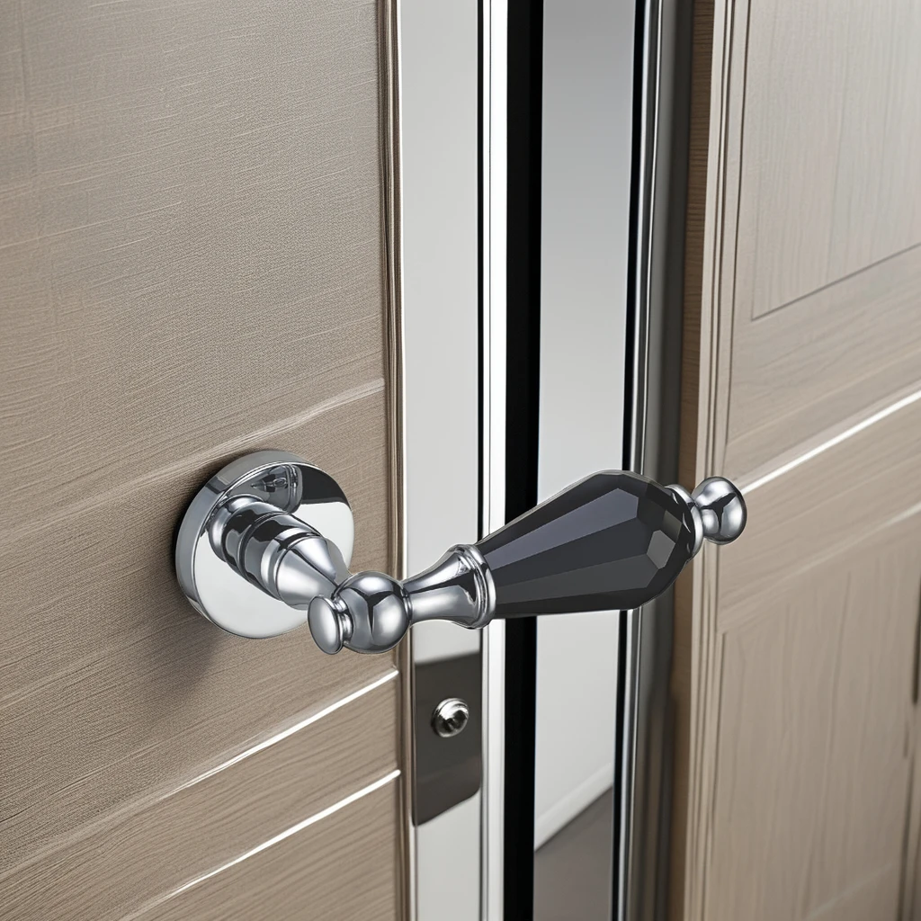 Luxury French Style Gold Door Lock Silent Magnetic Crystal Handle for Bedroom Wooden Doors Interior Silent Privacy Lockset