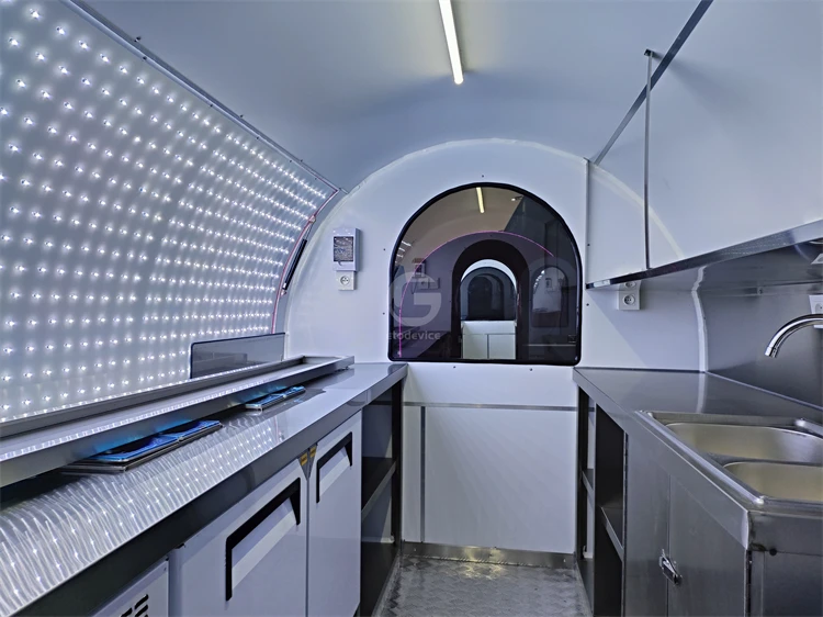 Street food trailer bubble tea ice cream vending cart coffee trailer for sale