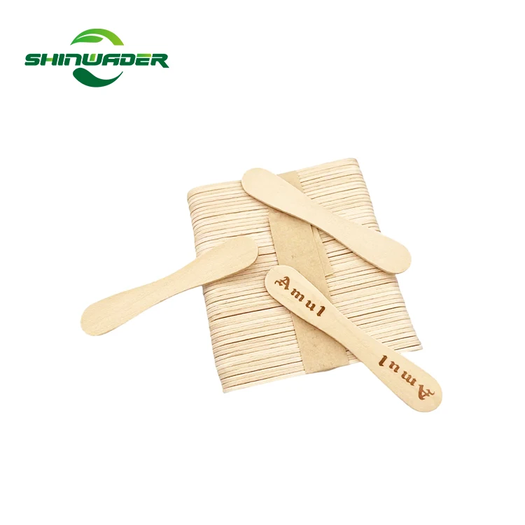 Chinese domestic wholesale wooden  character disposable eco friendly safety custom ice cream sticks