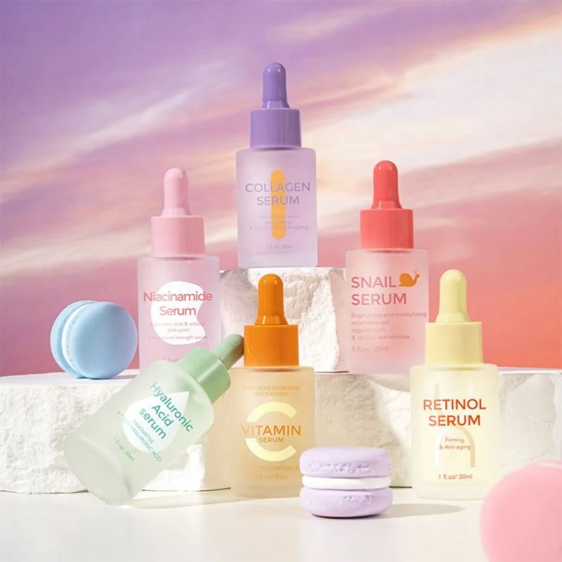 Natural Vitamin C Hyaluronic Acid Niacinamide CollagenAnti AgingWrink ReduceFine Line lesmoisturizing hydratingskinCare Serum