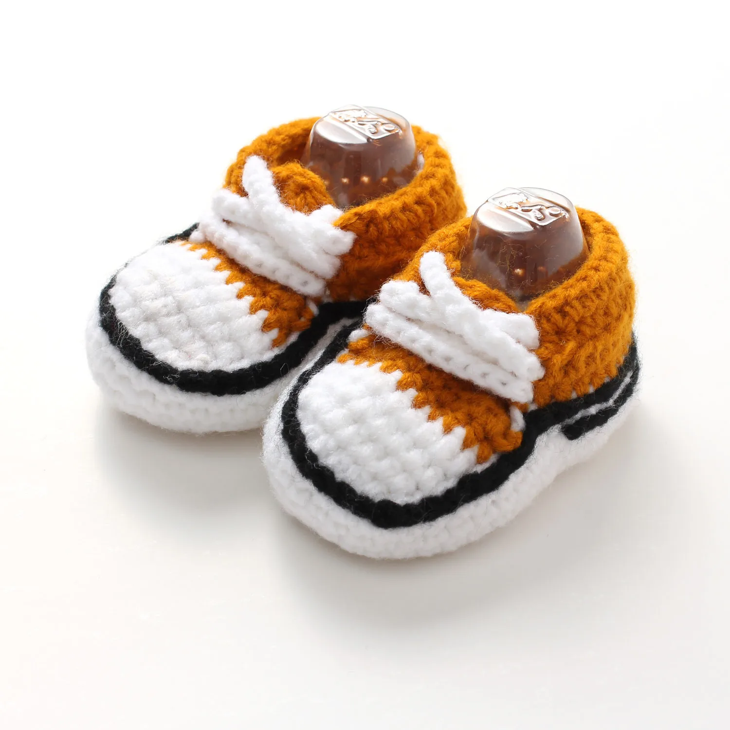 Crochet Neon Green Baby Sneakers Soft Handmade