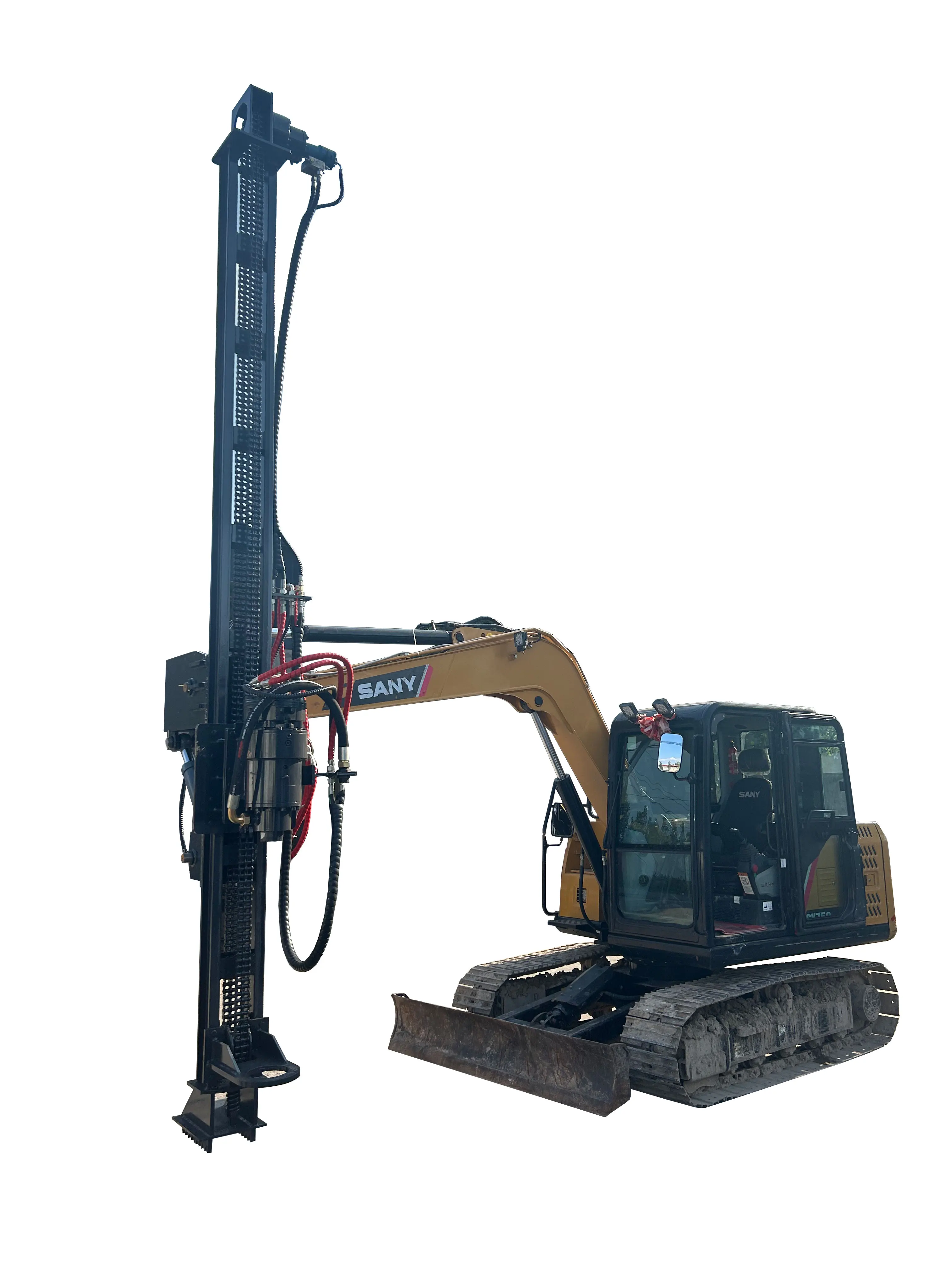 Excavator modified down the hole drilling rig, excavator modified slope support drilling rig, reasonable design, easy operation