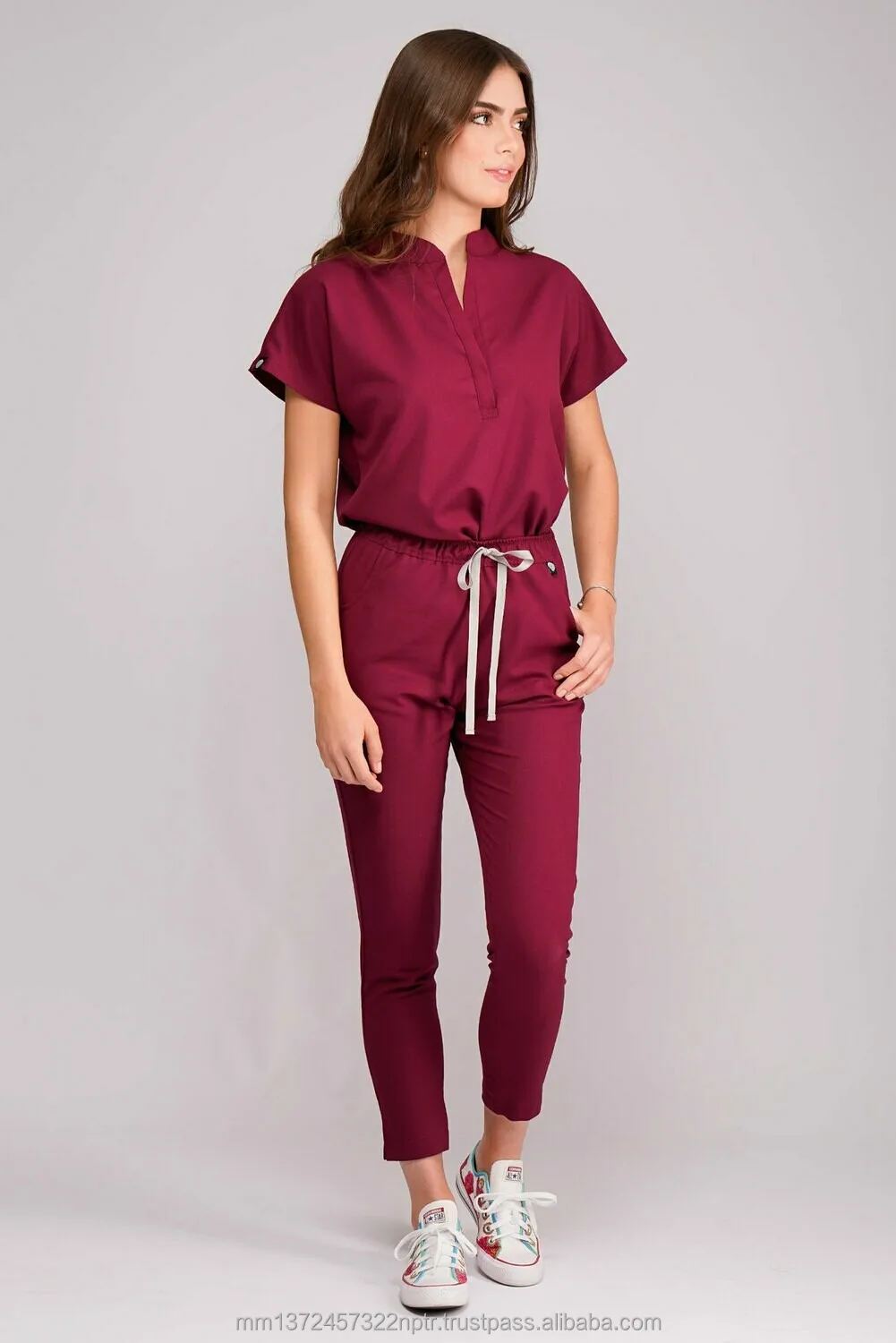 Fashionable Hospital Uniformes Scrub Medico Spandex Stretch Breathable Women Sets Medical Nursing Scrubs Uniforms Wholesale