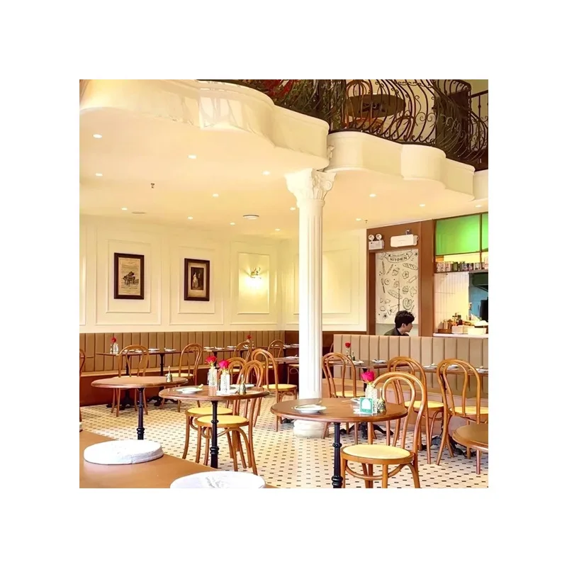Modern Vintage Solid Wood Table Chair Combination Commercial Bar Dining Hall Card Sofa Hotel Milk Tea Dessert Baking West Dining