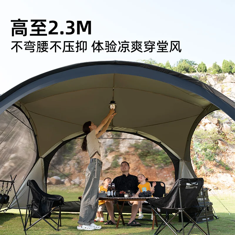 Shinetrip Outdoor Rainproof Sunproof Waterproof Coated Silver Canopy Camping Sunshade Tent Ball Tent Dome