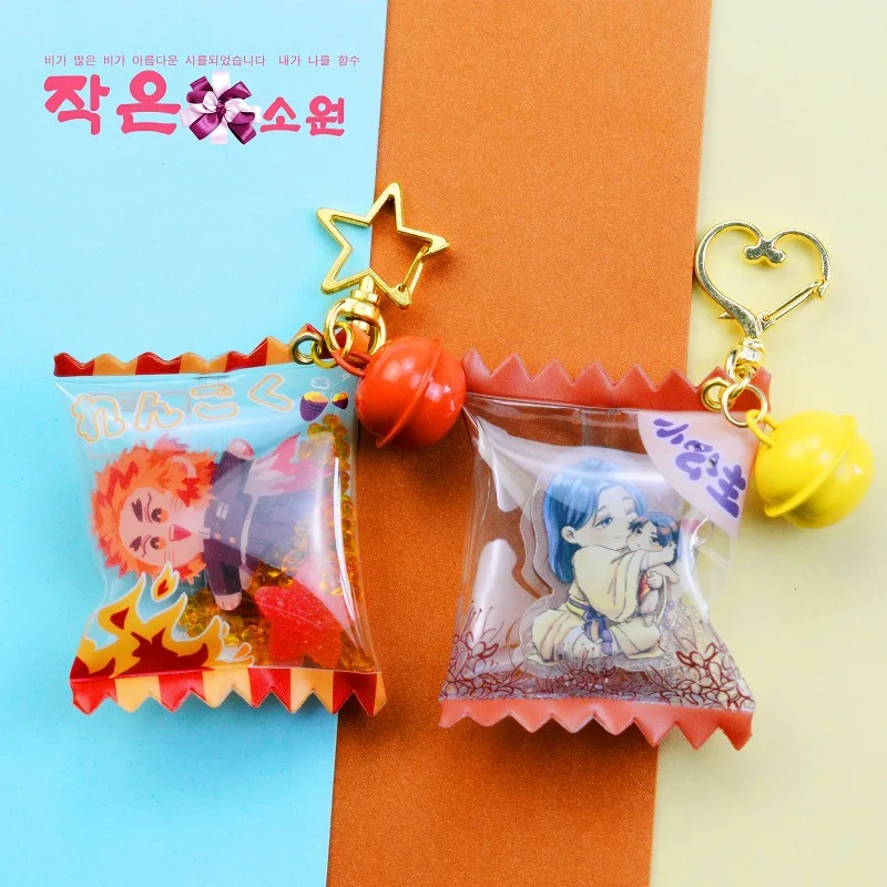 Free Sample 2020 hot sale Factory direct candy bag acrylic keychain for comics and animation surrounding