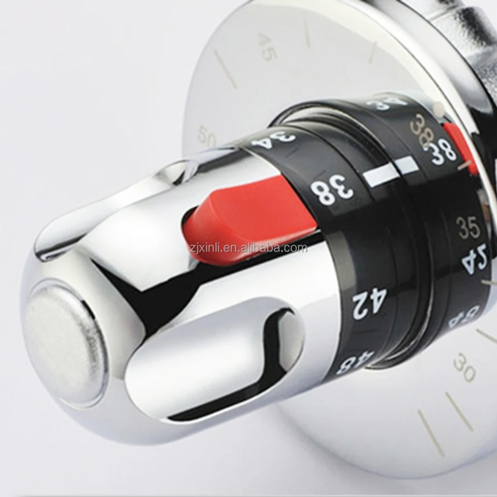 X9335 Brass Material Chrome Finishing of Water Pipe Thermostatic Mixing Valve