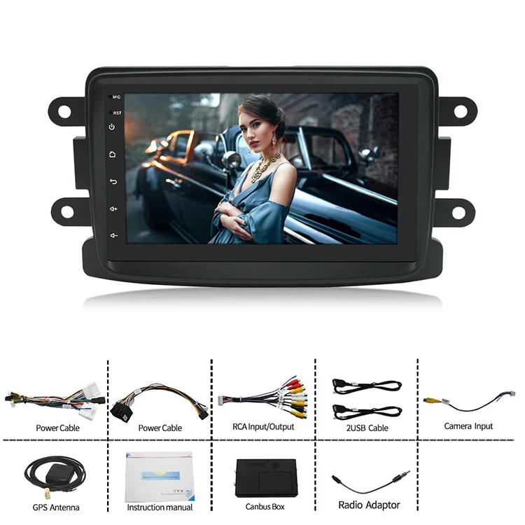 7 Inch Carplay Android Car Gps Navigation Rearview Camera DVR All-in-one Machine For Renault Dacia 2 Din Android Car Stereo