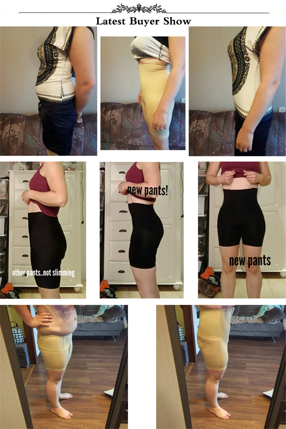 Women Postpartum High Waist Seamless Tummy Control Pant Fat Burning Modeling Strap Body Shaper Thigh Corset Trainer Shorts ssy36