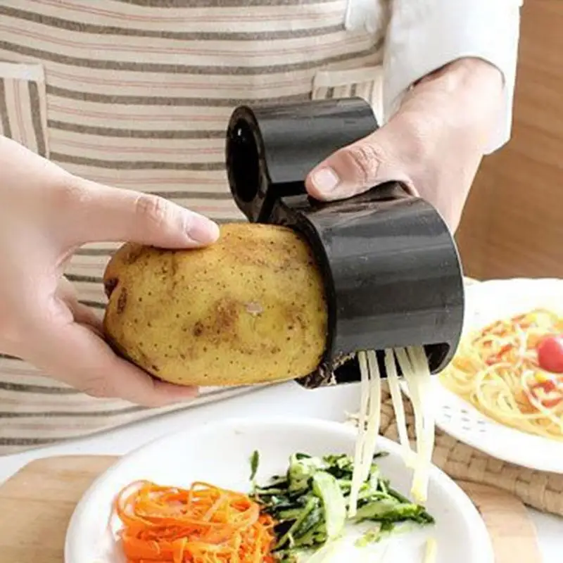 Kitchen accessories double-head spiral slicer grater zucchini noodle spaghetti machine vegetable knife paring knife sharpener