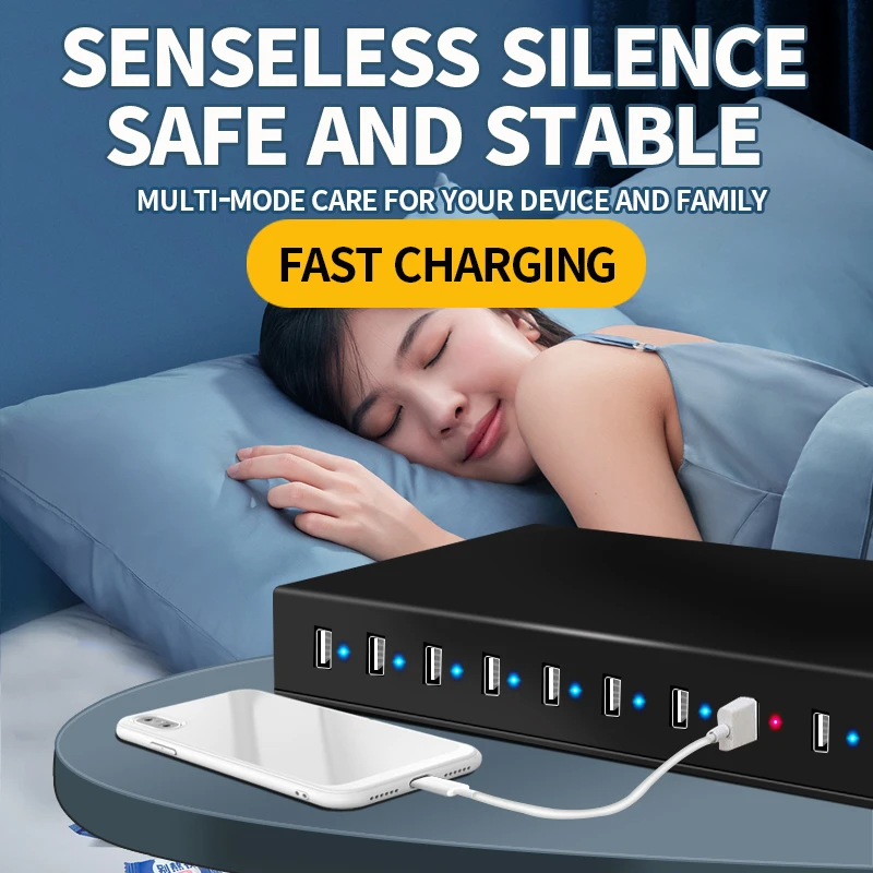 Wholesale 40 Ports 400W Rapid Charge Station for E-sport Customization Full Metal 40-port Fast Charging Hub for iPhone 14