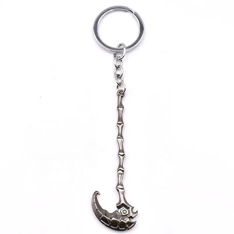 LOLs game weapons accessories keychain mini 3D key ring metal zinc alloy pendant for boys and girls store