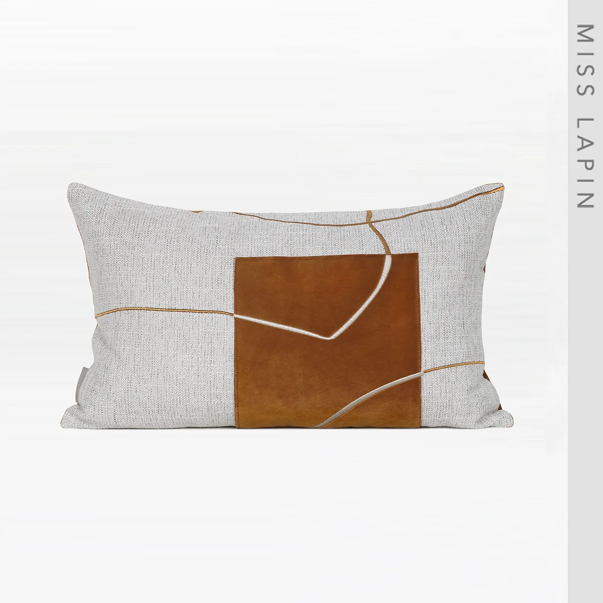 Modern Luxury Throw Pillow Cover 30x50cm Art Geometric Embroidered Sofa Lumbar Cushion Covers Decorative