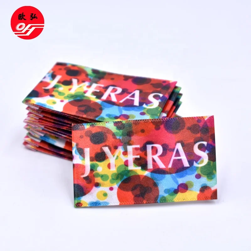 
Wholesale Customized Colorful Heat Transfer Printing Garment Neck Labels 