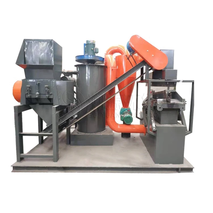 Scrap electric cable copper wire crushing separating recycling machine