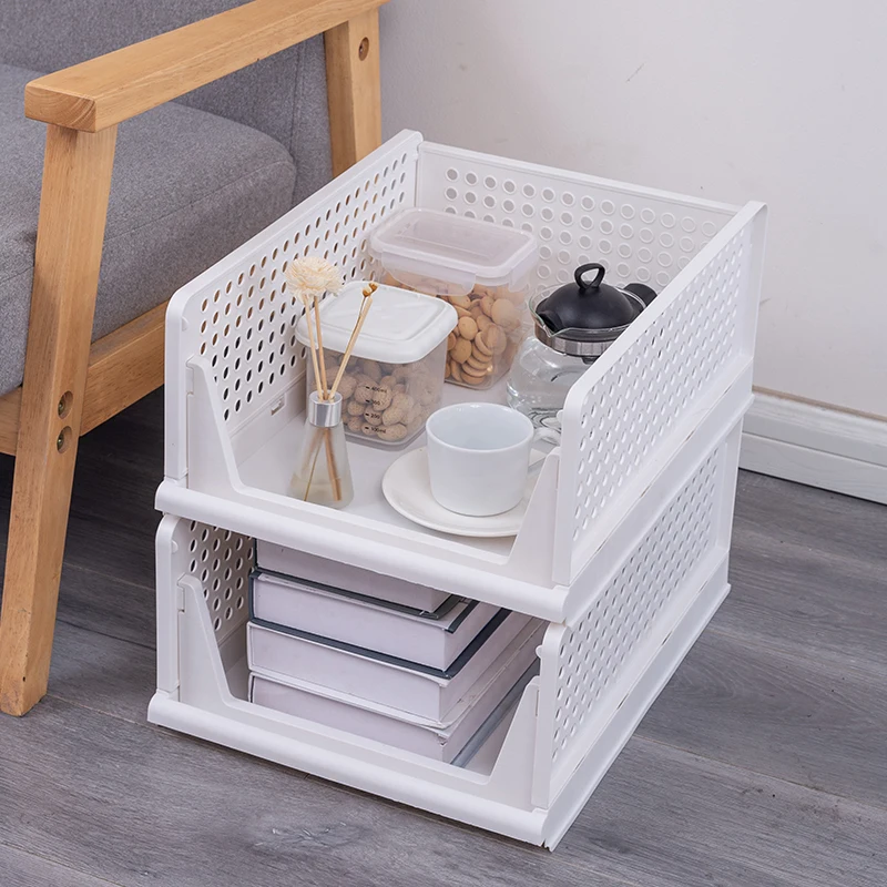 
HIgh quality The Board type Plastic Foldable Wardrobe Clothes Storage Drawer Basket sorting storage basket box Paper Storage 