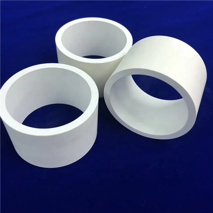 Factory supply Custom manufacturing white Boron nitride ceramic sleeve BN ceramic protective pipe