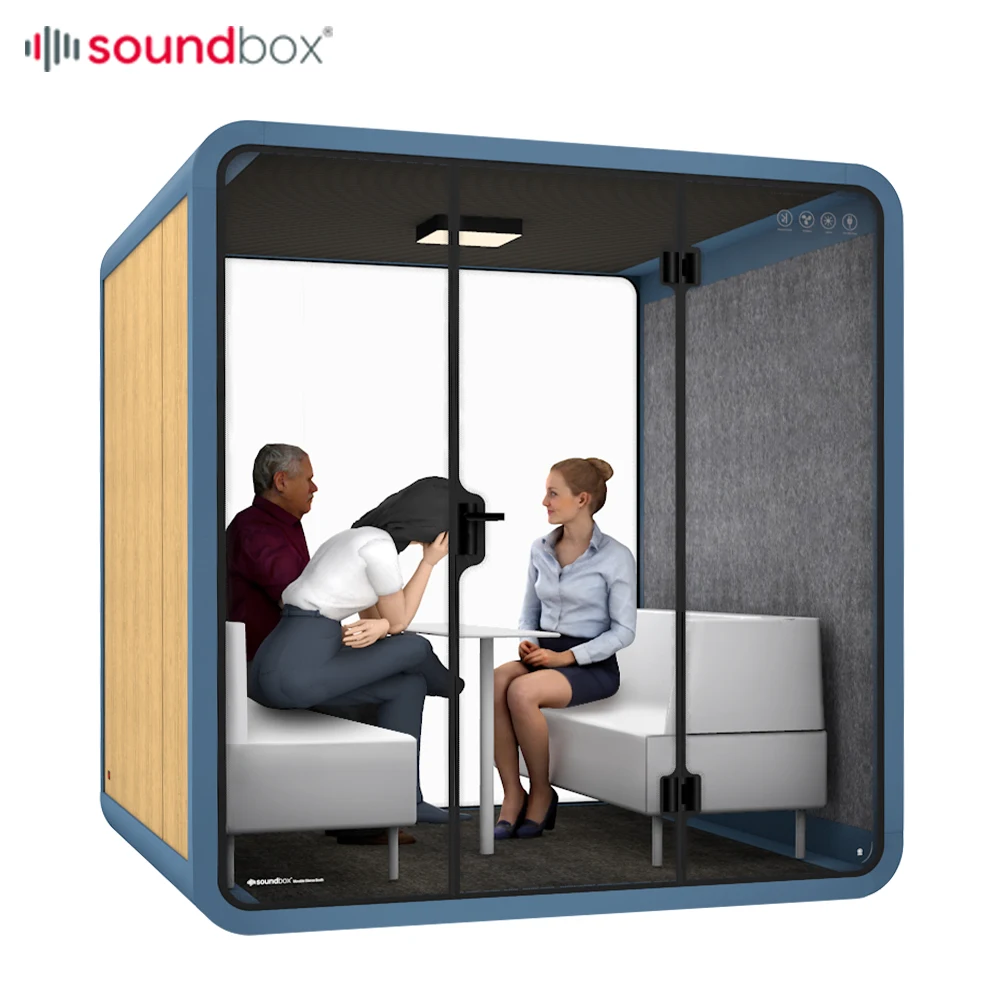 Privacy Office Pods Acoustical Soundproof Office Phone Booth Office Meeting Room Coworking Discussion Space Meeting Pod