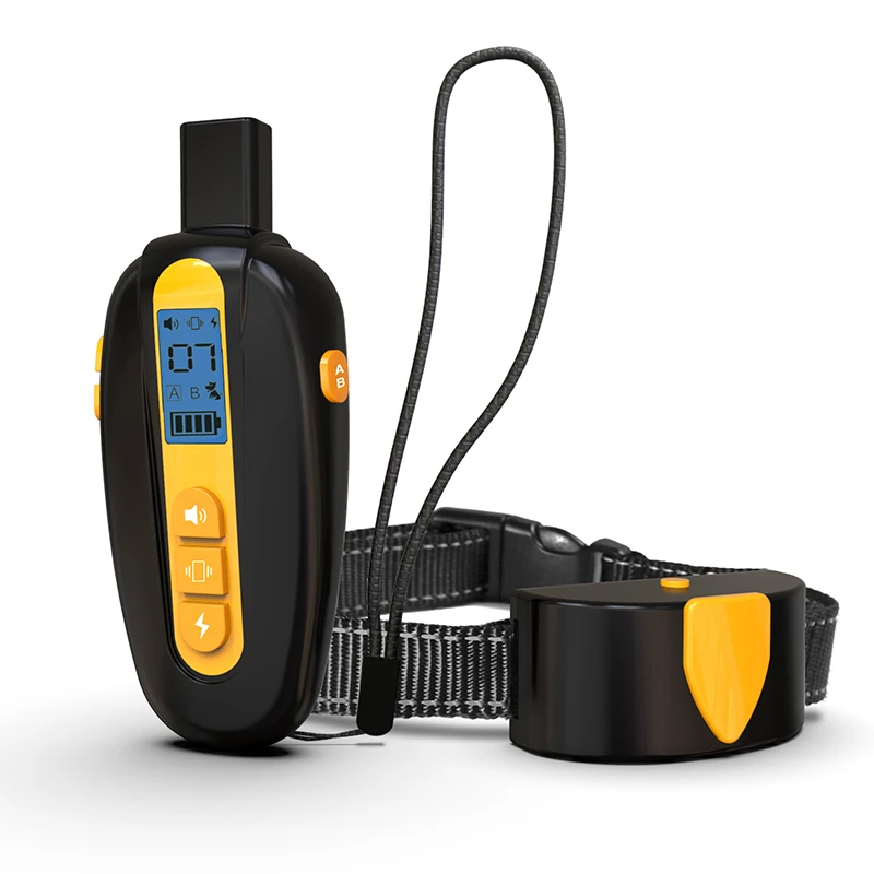 
Collier de Dressage pour Chien Rechargeable et IPX6 Etanche avec Distance de 660y avec Mode Vibration Choc Electrique, Sonore 