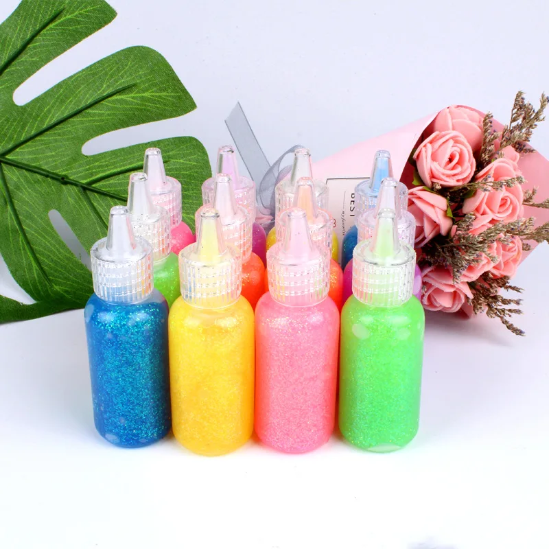 non-toxic 20ml glitter glue acrylic paint in bulk