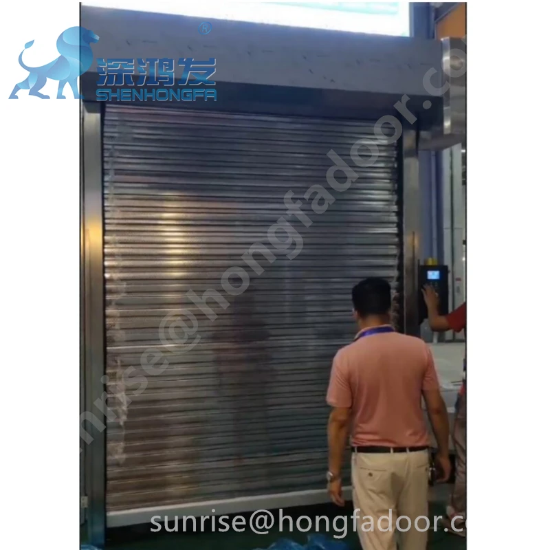 High speed high quality automatic aluminum alloy rolling shutter door automatic roll up garage door
