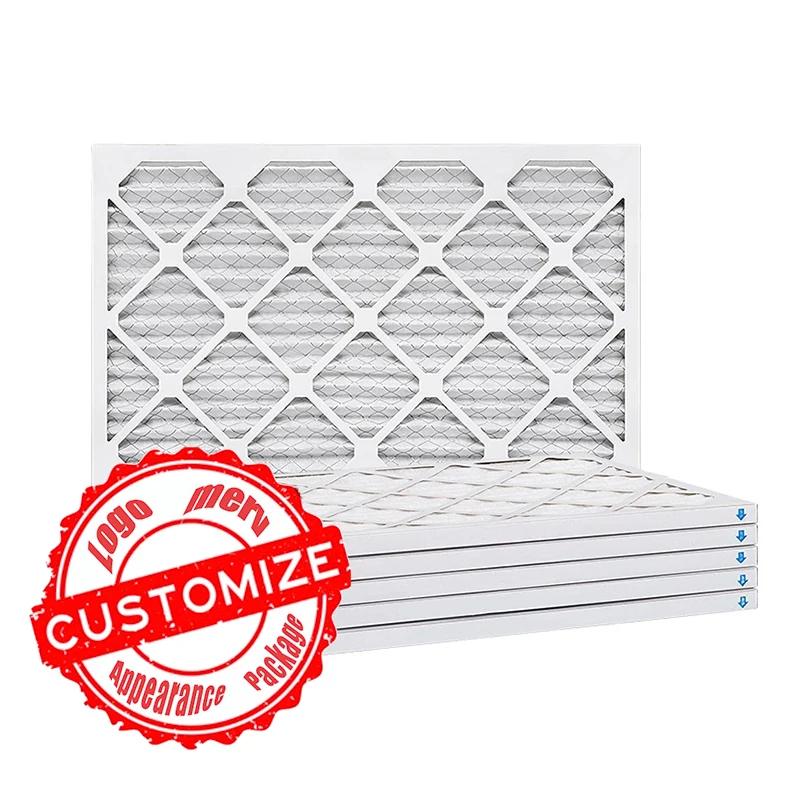 16*20*1 20*20*1 Cardboard Bulk Furnace Filter Available for MERV 8 10 11 12 Air Panel Filters