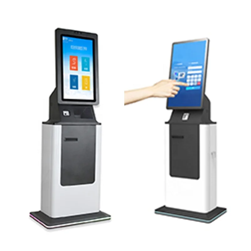 Self service Touch Screen health Kiosk With Barcode Scanner atm cash machine Self Check-in Floor Stand kiosk cash payment kiosk