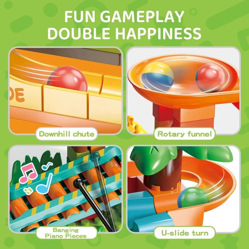WOMA TOYS New Assemble Children Brick Big Plastic Building Blocks Toy Educational Set for Kids With Music