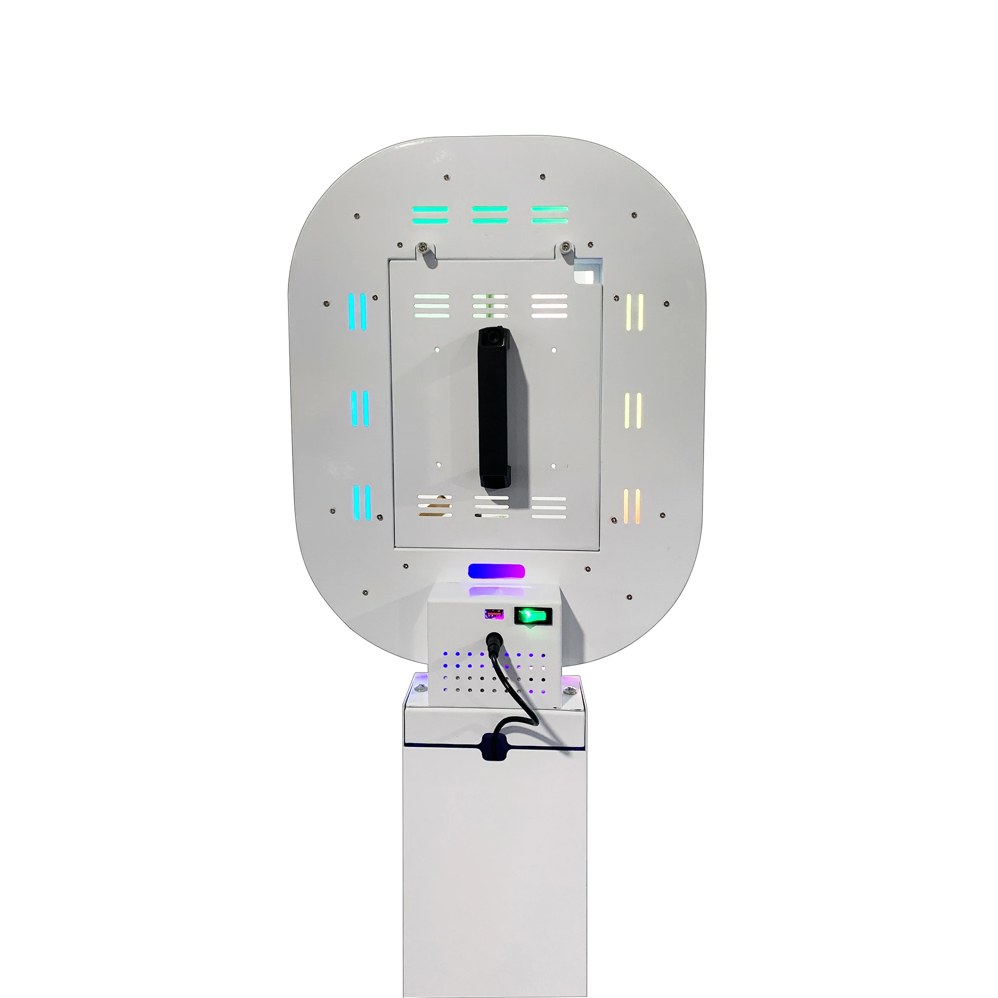 Oval Ipad Photo Booth Kiosk Machine Selfie Photobooth Lightweight Easy Setup Ipad Oval Dslr Photo Booth With Flight Case