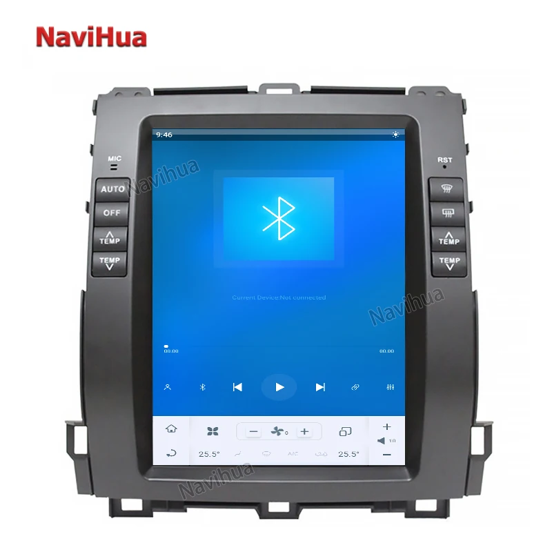 NaviHua 10.4 Inch Vertical Navigation System GPS Auto Radio Car DVD Audio Player for Tesla Toyota Prado 120 for Lexus GX470