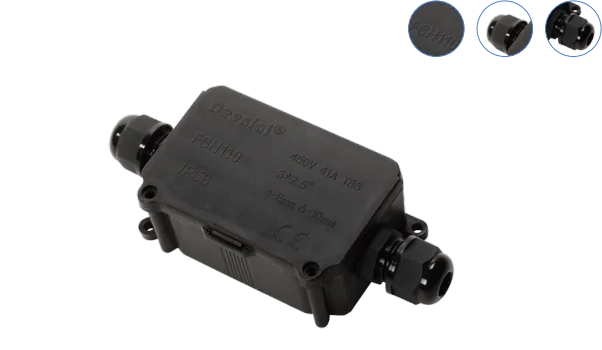 IP66  4 way Waterproof Junction box with PG9 waterproof connector