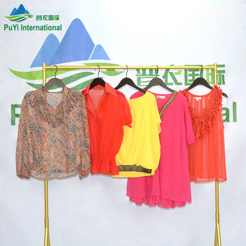 First Grade Used Clothes Uk Ladies Silk Blouse Second Hand Clothing