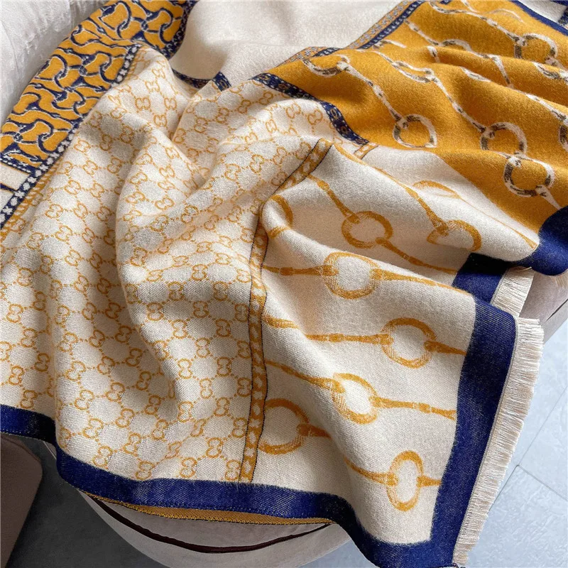 Winter Scarf Cashmere 2021 Pashmina Shawls Luxury Brand Warm Large Soft Blanket Wholesale Wool Scarves