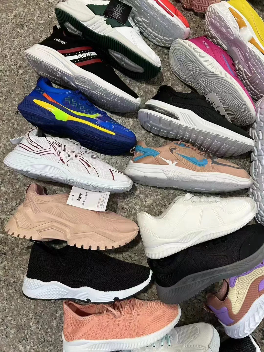 Mixed  Injection Pvc Women Sport Shoes Stock Sneakers Stock Rubber Shoes Cheap Price