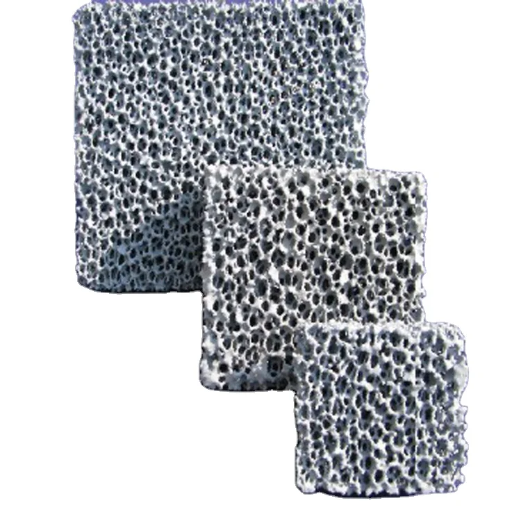 High Porosity Sic Silicon Carbide Ceramic Foam Filter Foundry Casting Ceramic Filter For Molten Metal