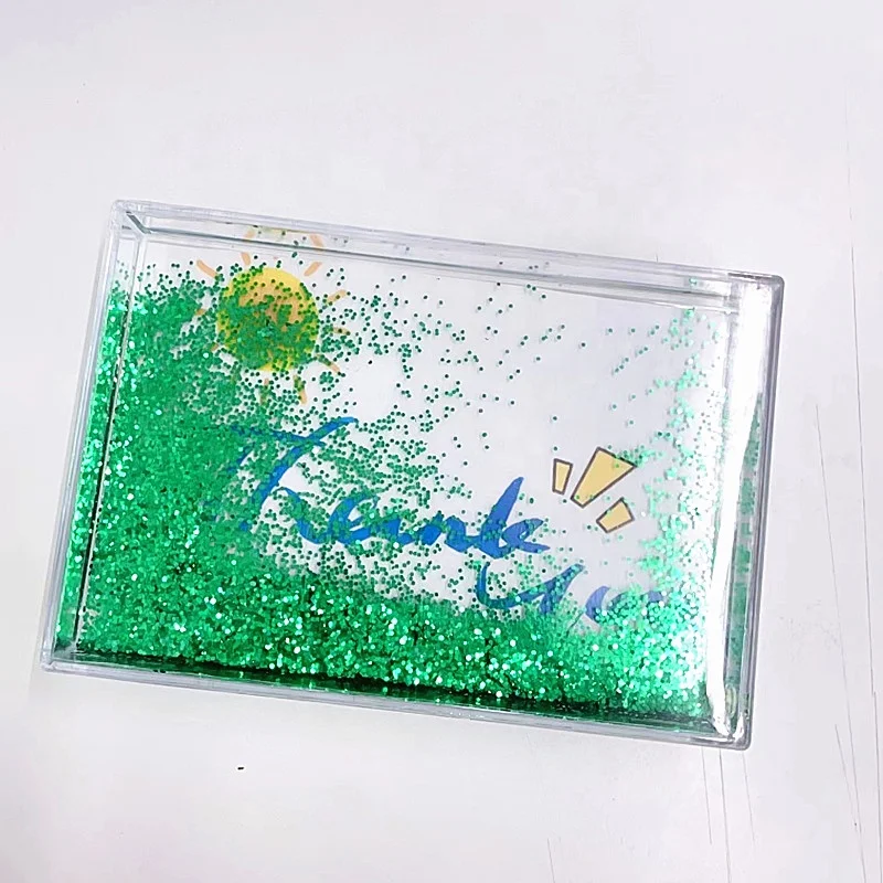 2022 Hot Selling Transparent Frame Mini Glitter Photo Shaking Picture Frame Decorative Plastic Material