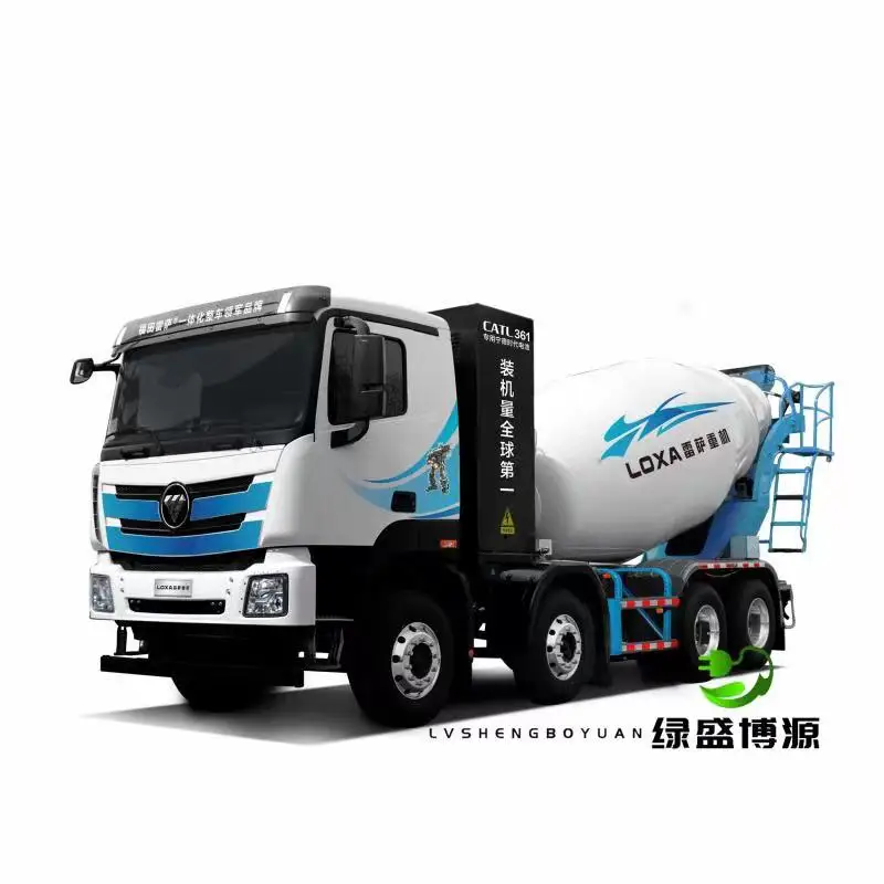 Used concrete mixer truck 8x4 10cubic meters concrete mixer truck with dump for sale