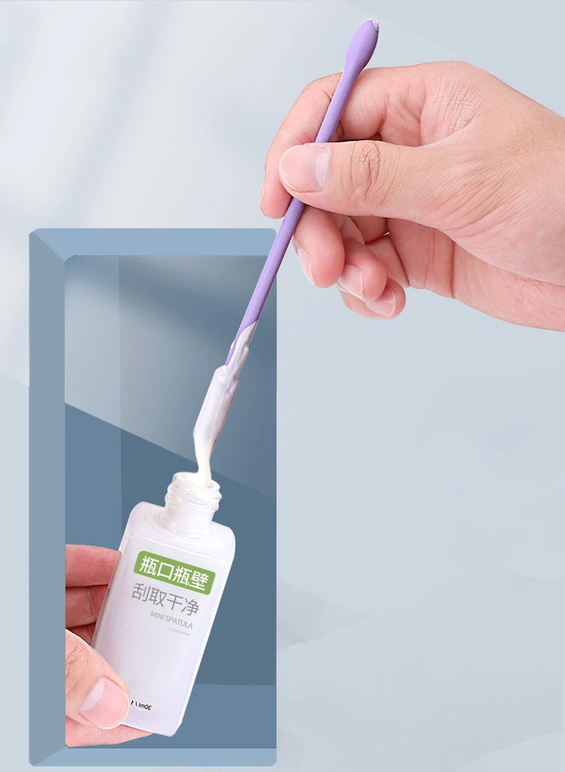 Pink Cosmetics Beauty Spatulas Scraper Tool set Silicone Small Rubber for Cream Makeup Easy use