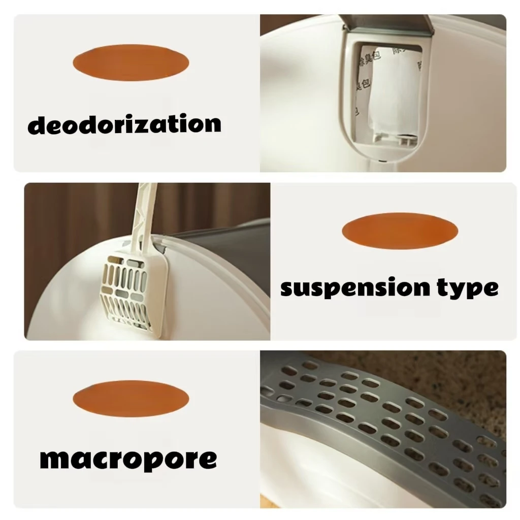 Factory Direct Sale Ultimate Convenience Lid And Odor Control Features Self-Cleaning Cat Litter Box