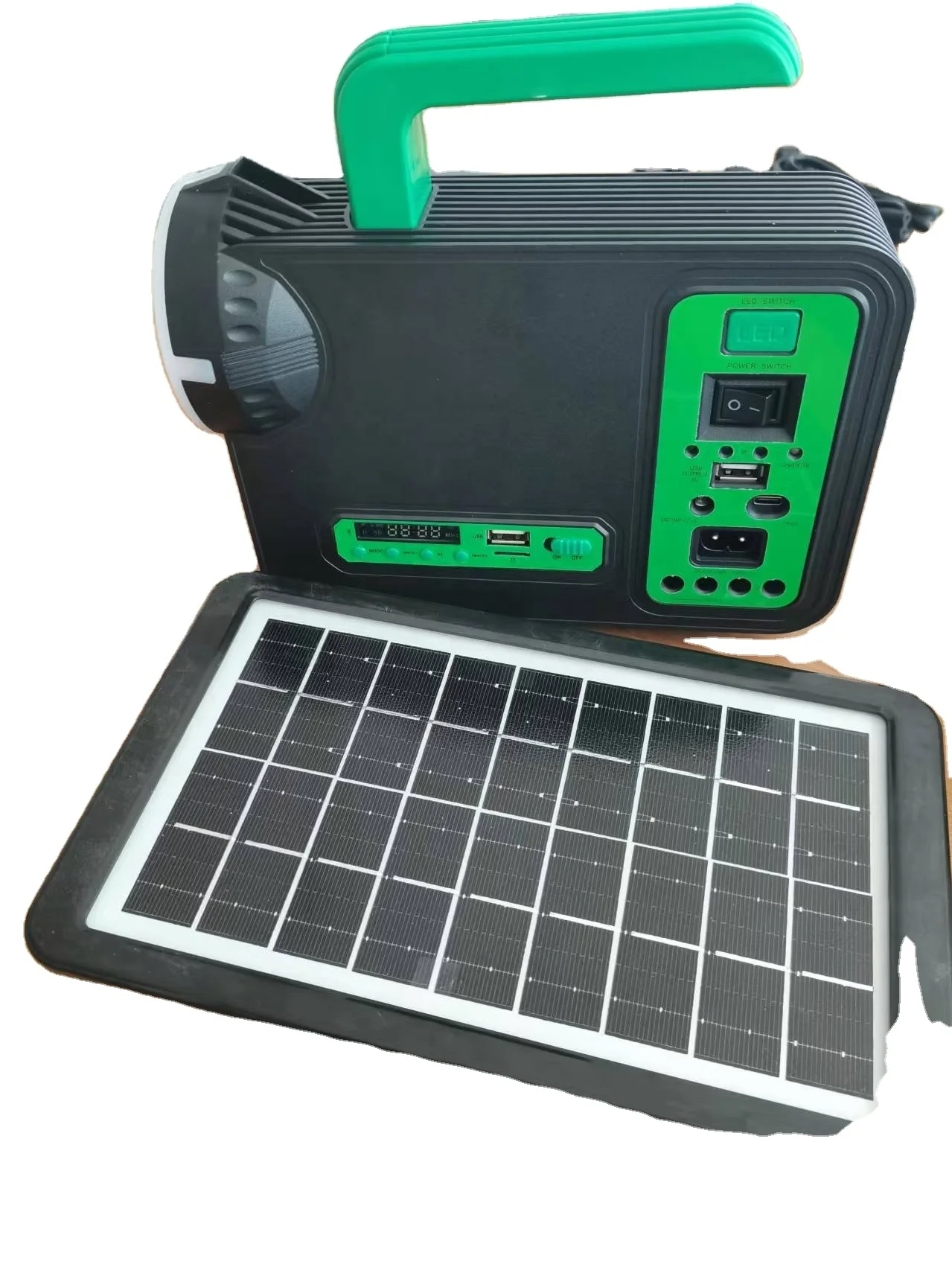 Hot Selling Home Electricity Supply LED Light with FM/MP3, Radio with Speaker Solar Lighting System emergency 6 w solar panel