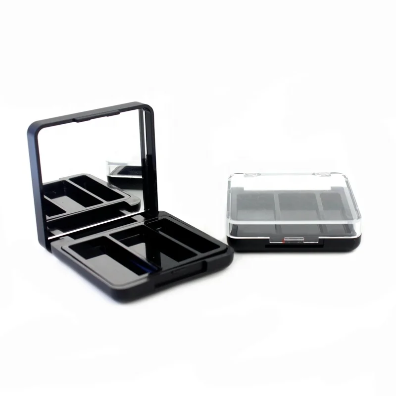 Wholesale  Square Shaped Plastic Eye Shadow Case Wholesale Price Monochrome Blush Box For Cosmetic Packaging