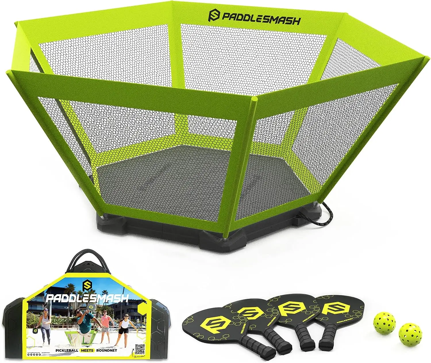 Outdoor Yard Games  As Seen on Shark Tank Beach Backyard Tailgate Lawn Games Yard Game Includes 4 Pickball Paddles 2 Balls Case