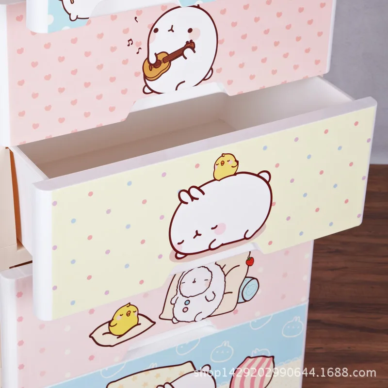 Детский пластиковый ящик с застежкой и принтом кролика